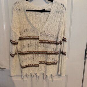 Cream/Black/Brown Sweater